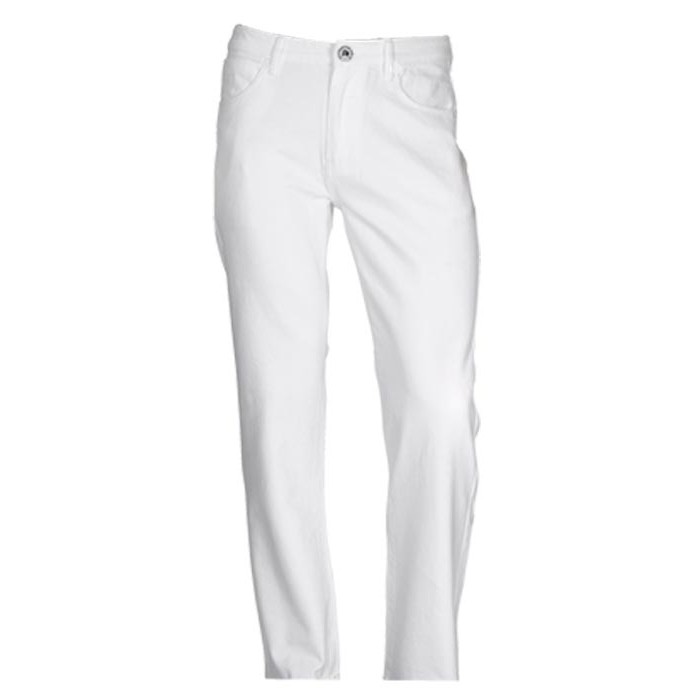 All white 2025 polo jeans